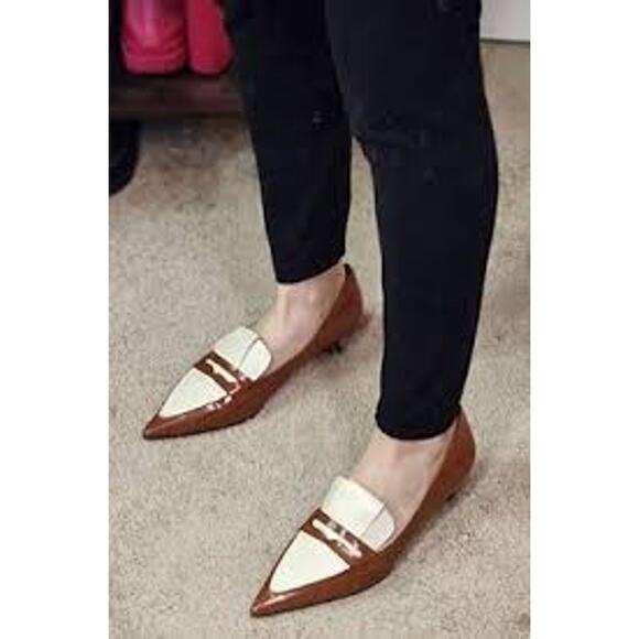 GiaoDeen Women’s Leather Kitten Pointed Toe Stiletto Mid Heel Pumps - Picture 11 of 11